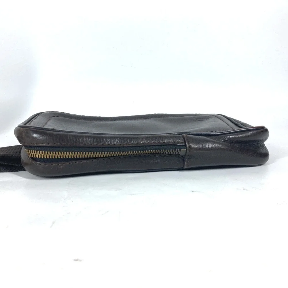 LOUIS VUITTON Authentic Brown Leather Hobo Bag